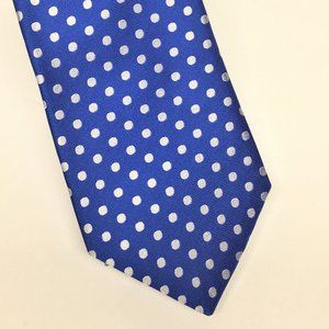 Hart Schaffner Marx, blue with silver dots, silk, 3 1/4" width. NWOT